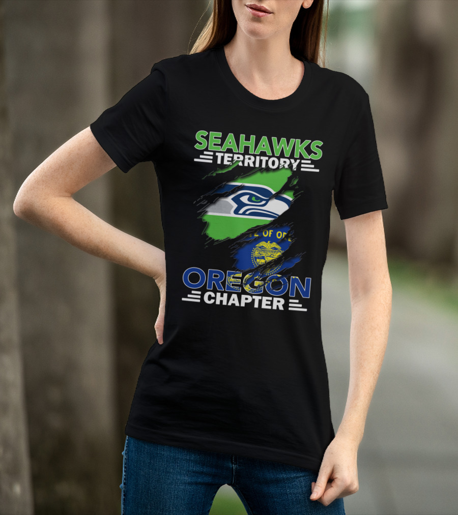 Seahawks Territory Oregon Chapter Flag Representation T-Shirt
