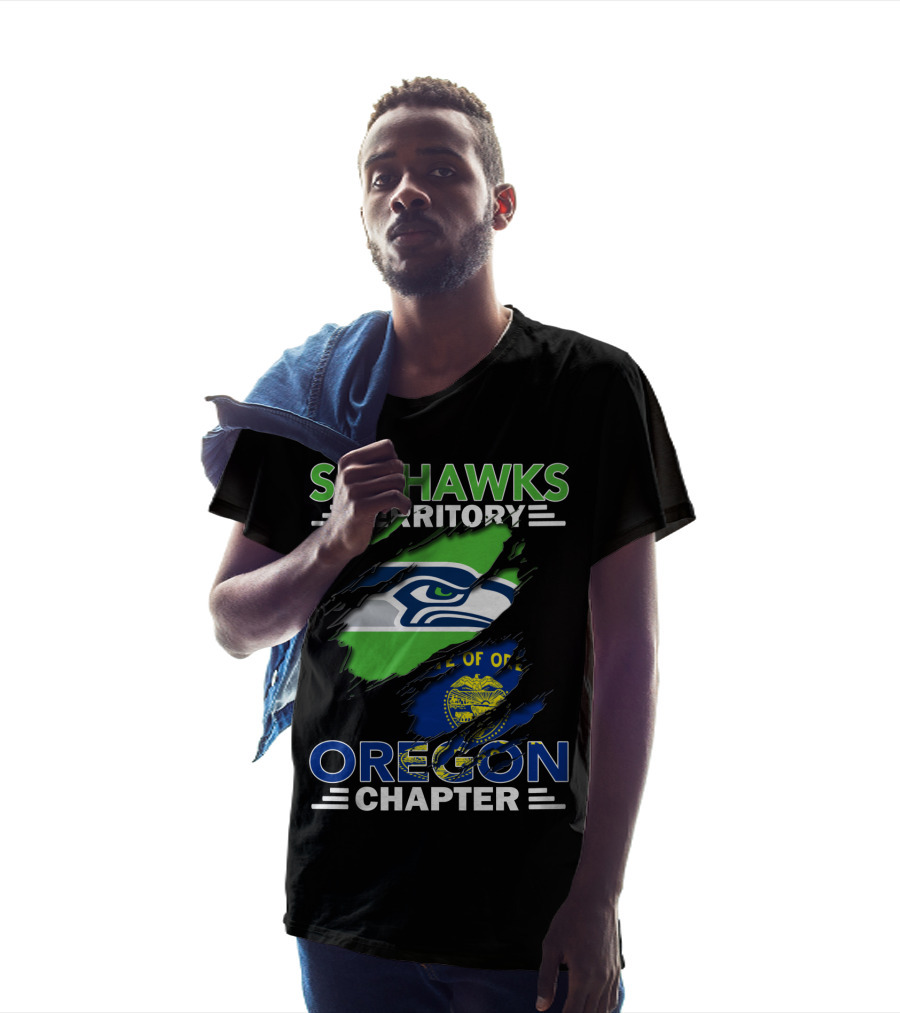 Seahawks Territory Oregon Chapter Flag Representation T-Shirt