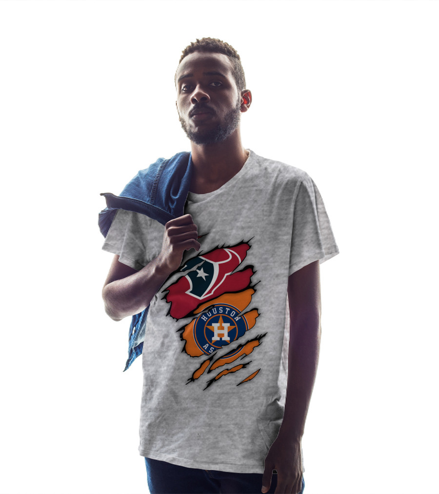 Houston Astros Houston Texans Logo Combination T-Shirt
