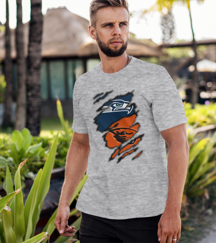 Seattle Seahawks Oregon State Beavers Claw T-Shirt