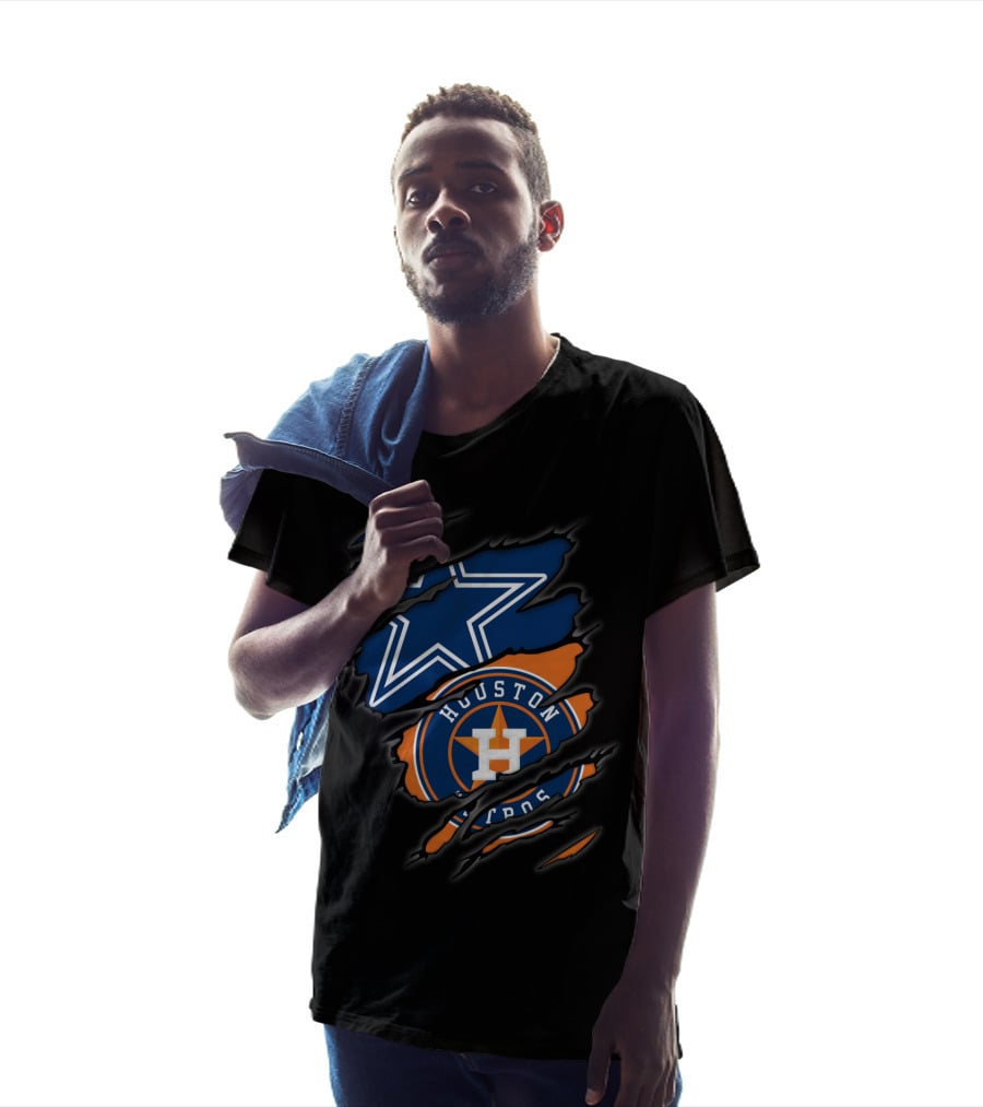 Dallas Cowboys Houston Astros Logo Mashup T-Shirt