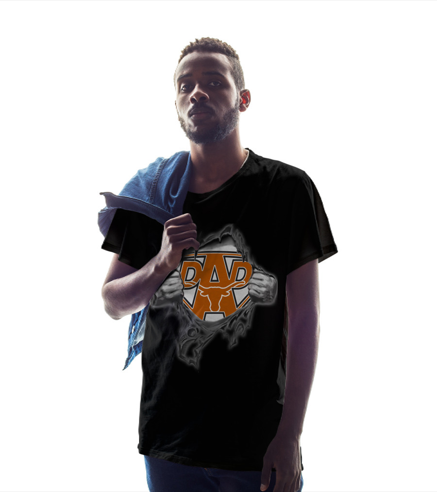 Texas Longhorns Dad Superhero T-Shirt