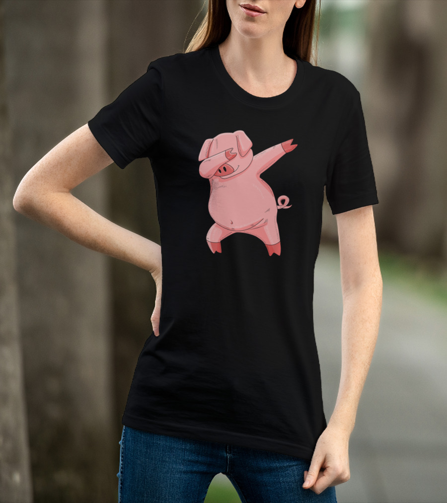 Dabbing Piglet Farmer Pig T-Shirt