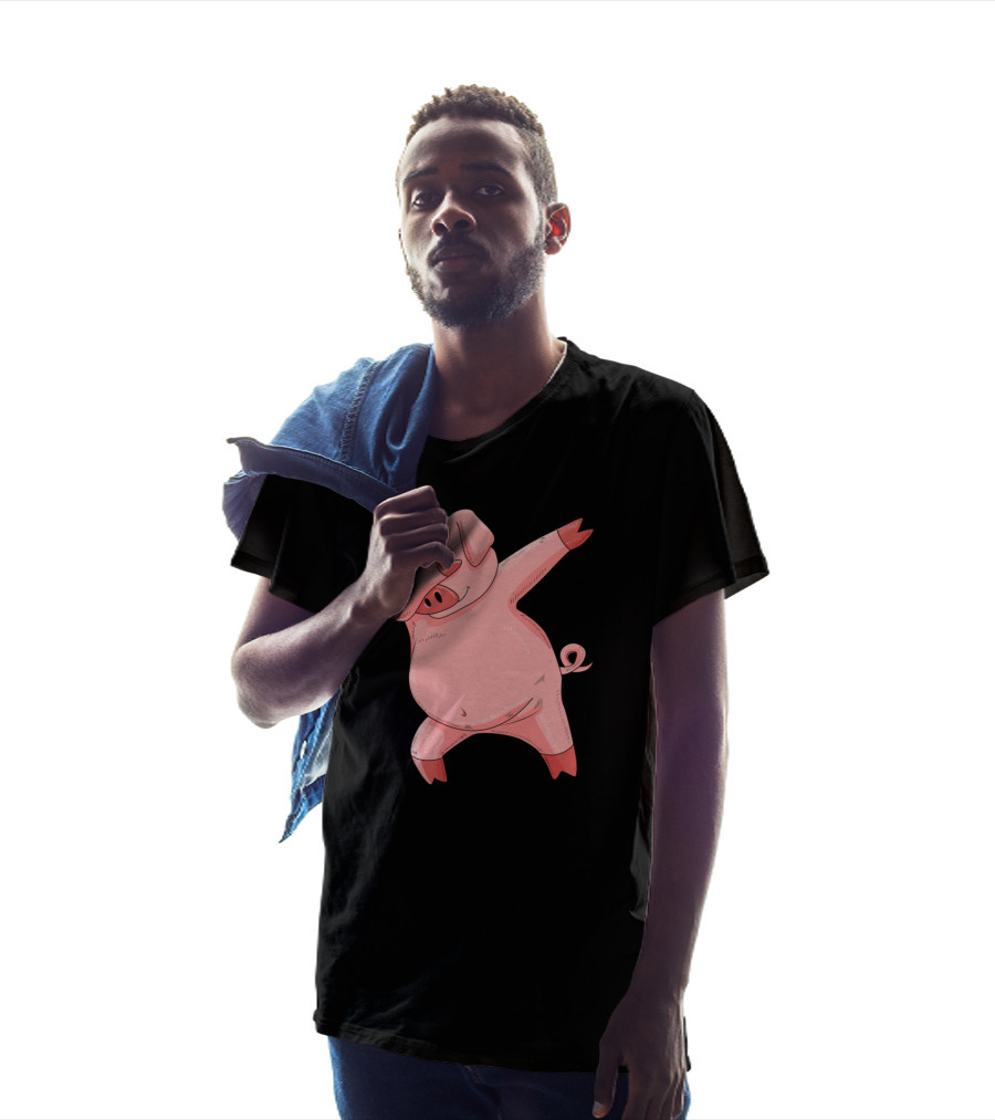 Dabbing Piglet Farmer Pig T-Shirt