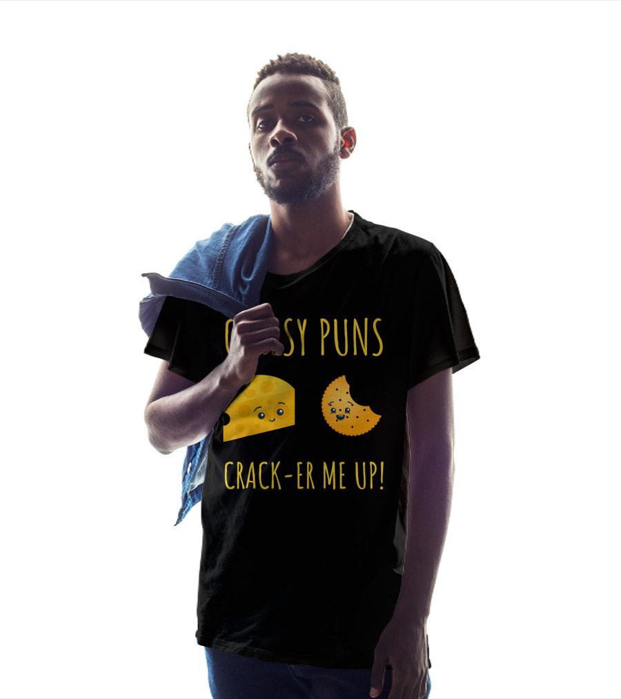 Cheesy Puns Crack-er Me Up Fun Cheese Cracker Humor T-Shirt