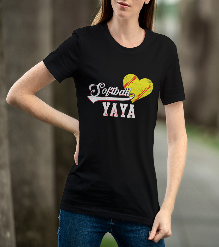 Softball Yaya Heart T-Shirt
