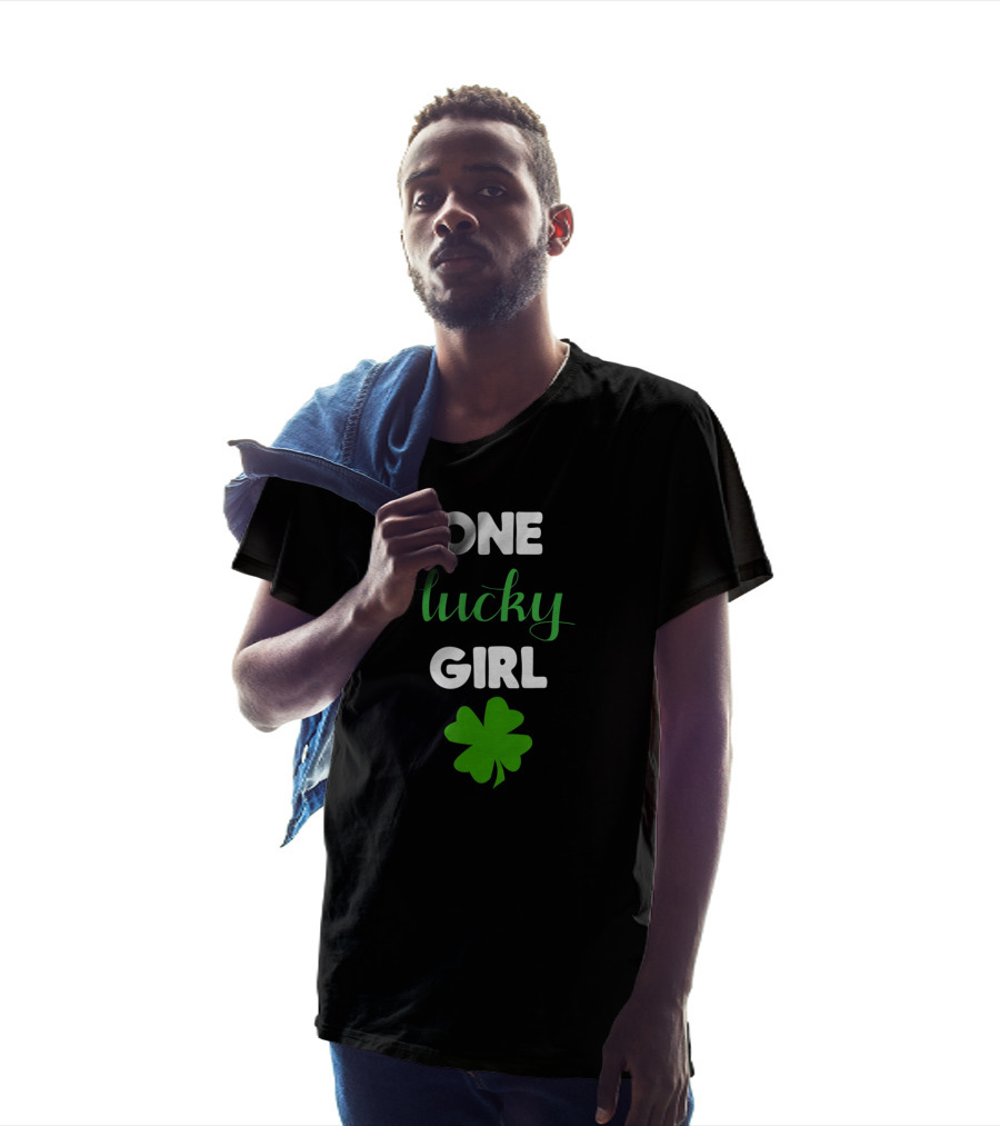 One Lucky Girl St Patrick's Day Shamrock T-Shirt