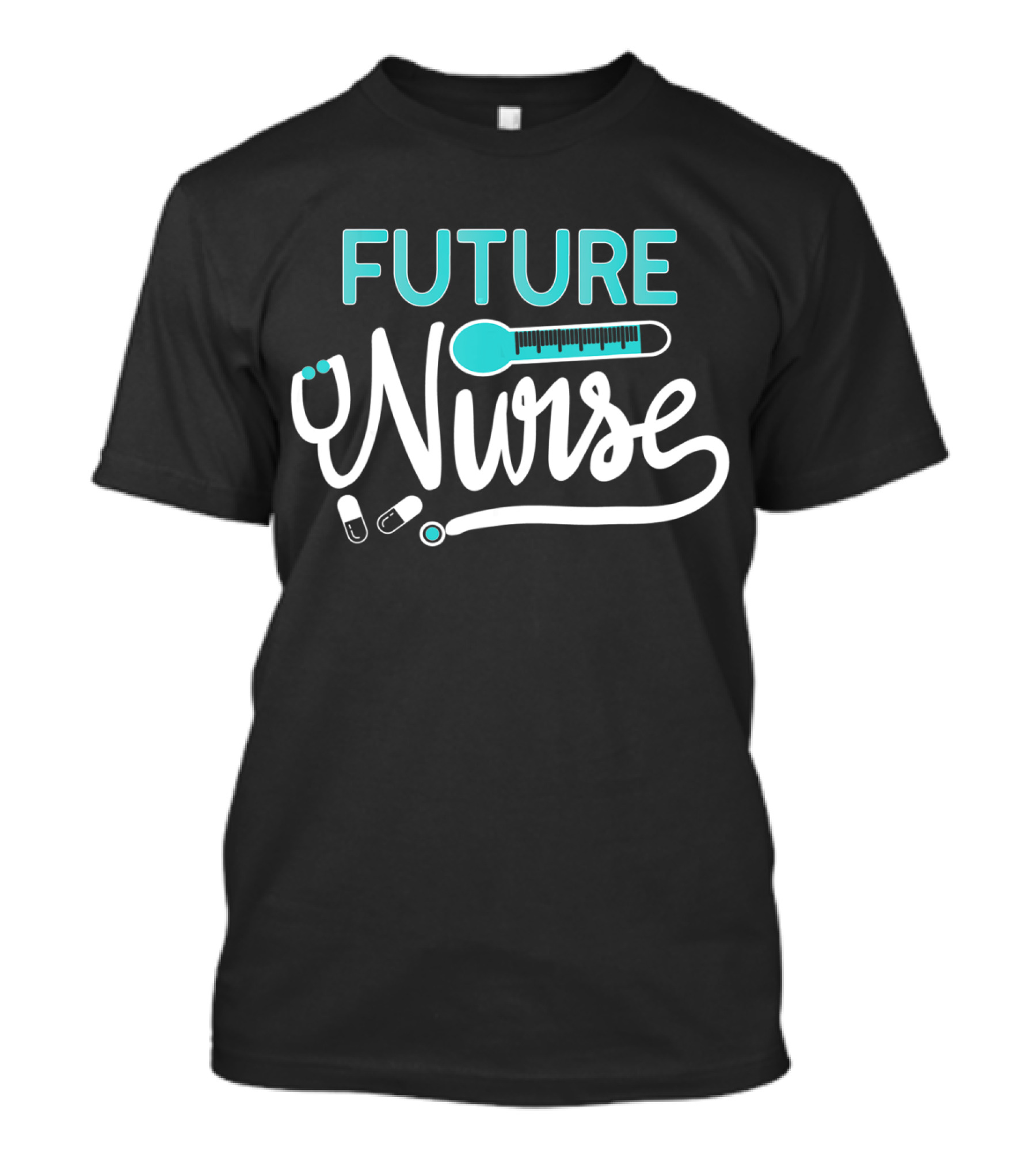 Future Nurse In Progress Nursing Student Stethoscope Syringe Pills T-Shirt
