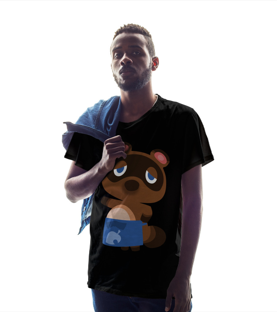 Tom Nook Animal Crossing Character Blue Apron T-Shirt