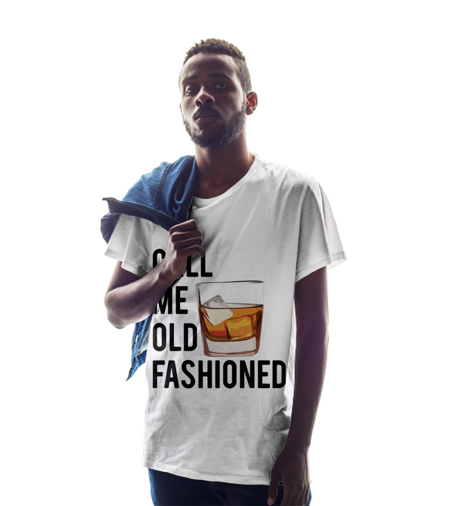 Call Me Old Fashioned Whiskey Cocktail Glass T-Shirt
