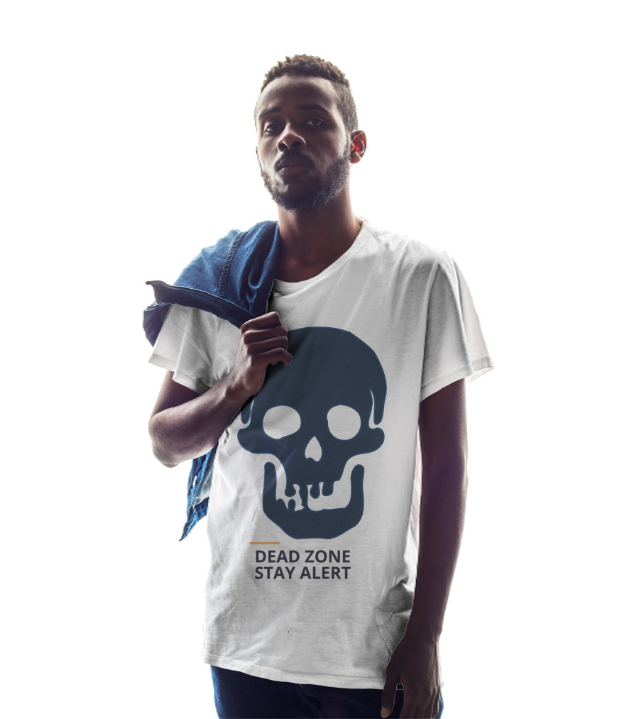 Dead Zone Stay Alert Skull Warning T-Shirt
