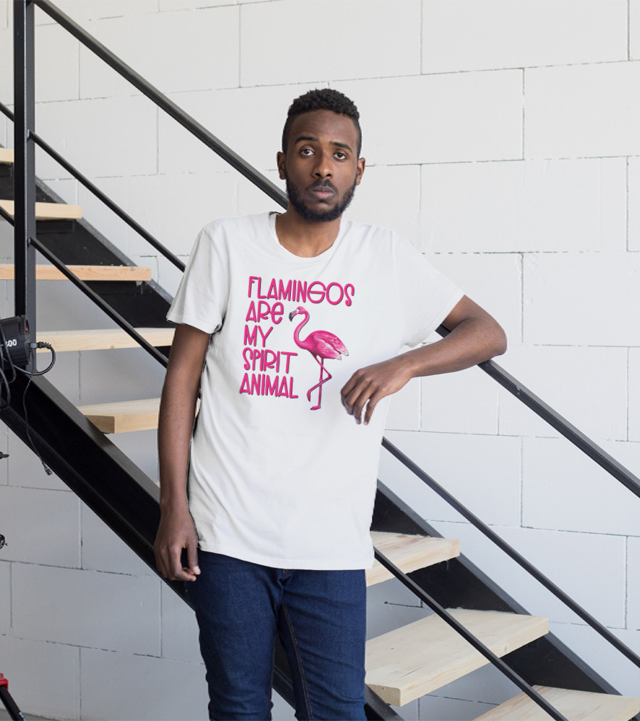 Flamingos Are My Spirit Animal Flamingo Image T-Shirt