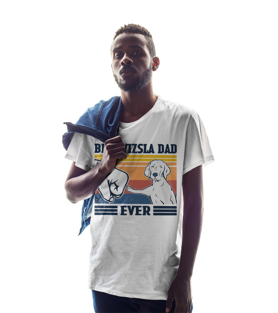 Best Vizsla Dad Ever Vintage Fist Bump T-Shirt