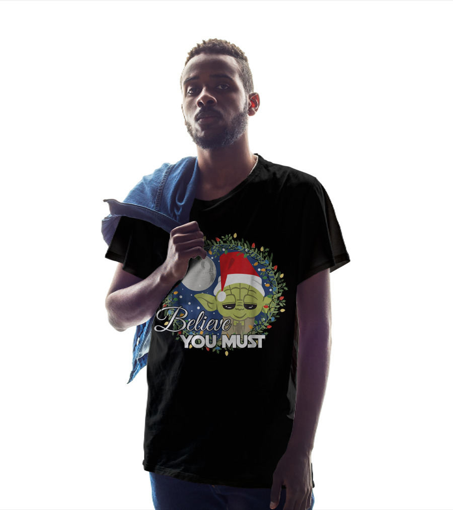 Believe You Must Yoda Santa Star Wars Christmas Reef T-Shirt