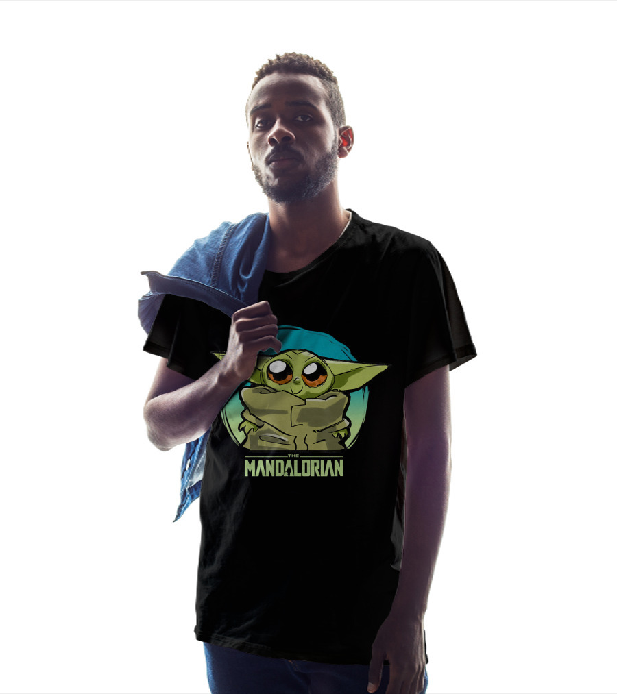 Star Wars The Mandalorian The Child Cute Blue Hue Baby Yoda Grogu T-Shirt