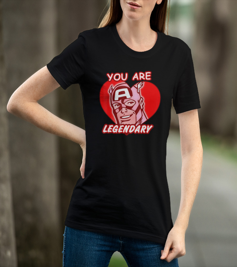 Marvel Valentine's Day Captain America You Are Legendary Avengers T-Shirt