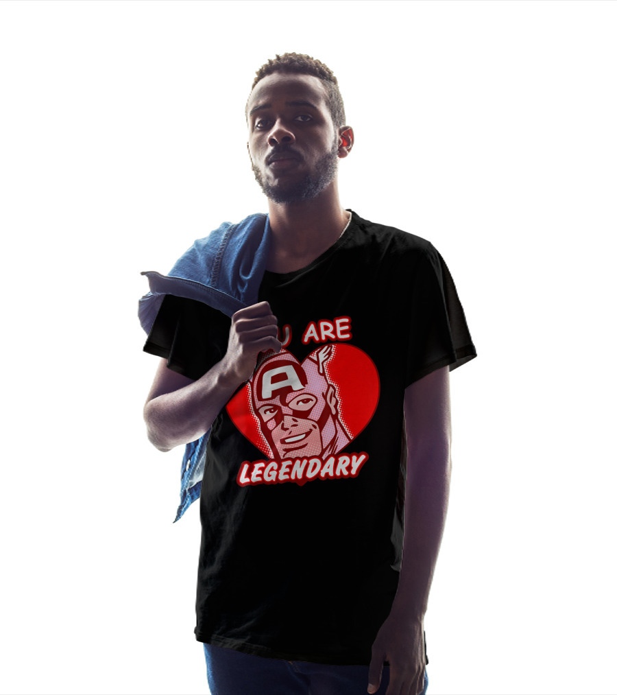 Marvel Valentine's Day Captain America You Are Legendary Avengers T-Shirt