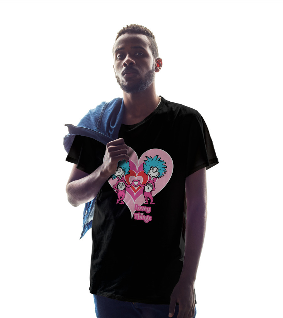 Thing 1 Thing 2 Heart Lovey Things T-Shirt