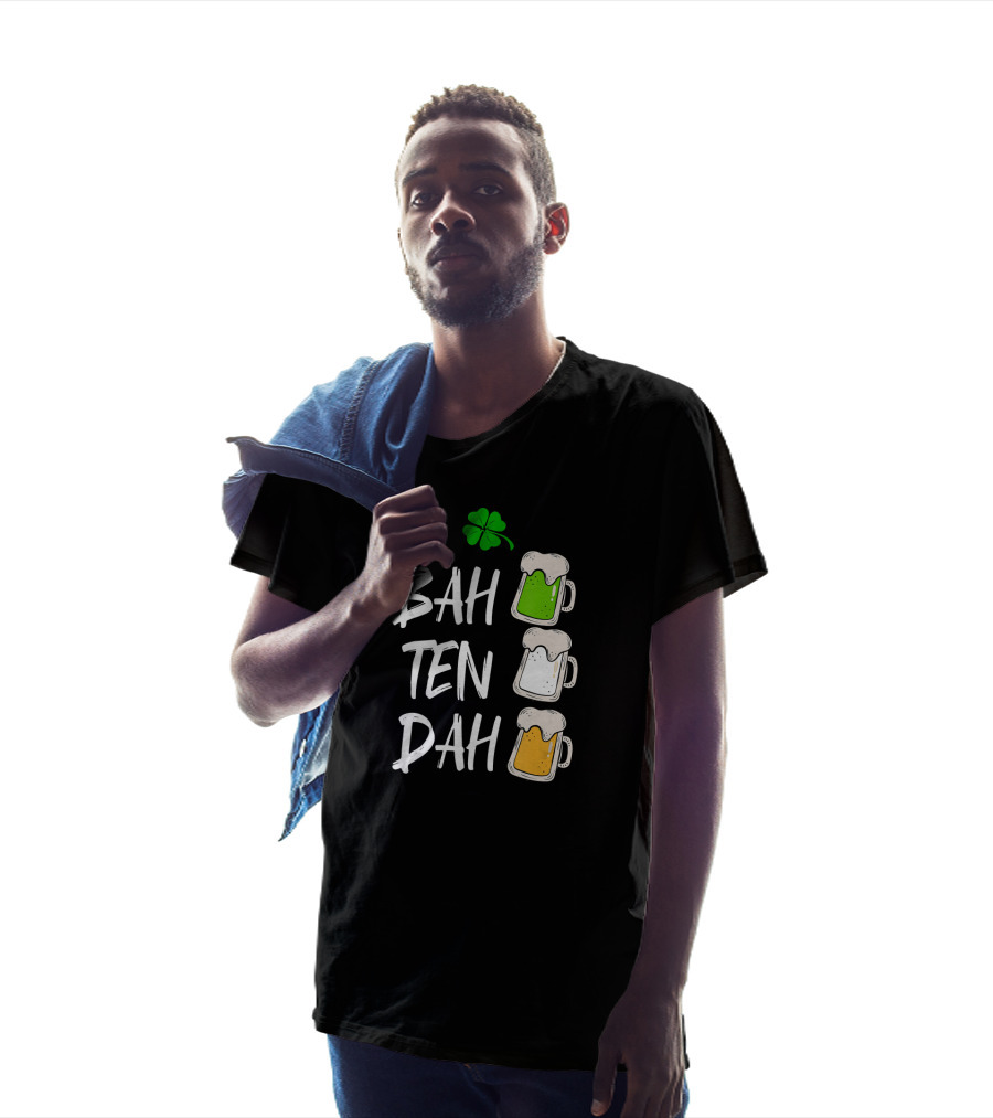 BAH TEN DAH St Patrick's Day Clover Beer Mugs T-Shirt