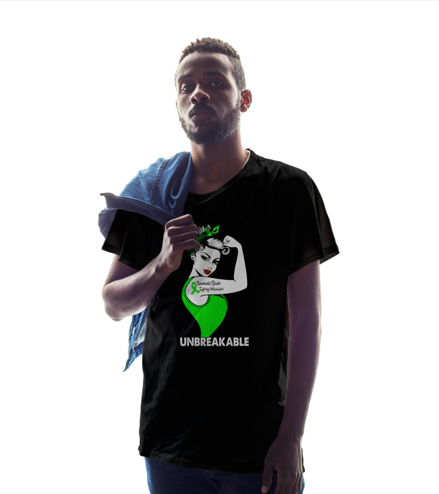 Unbreakable Traumatic Brain Injury Warrior TBI Awareness T-Shirt