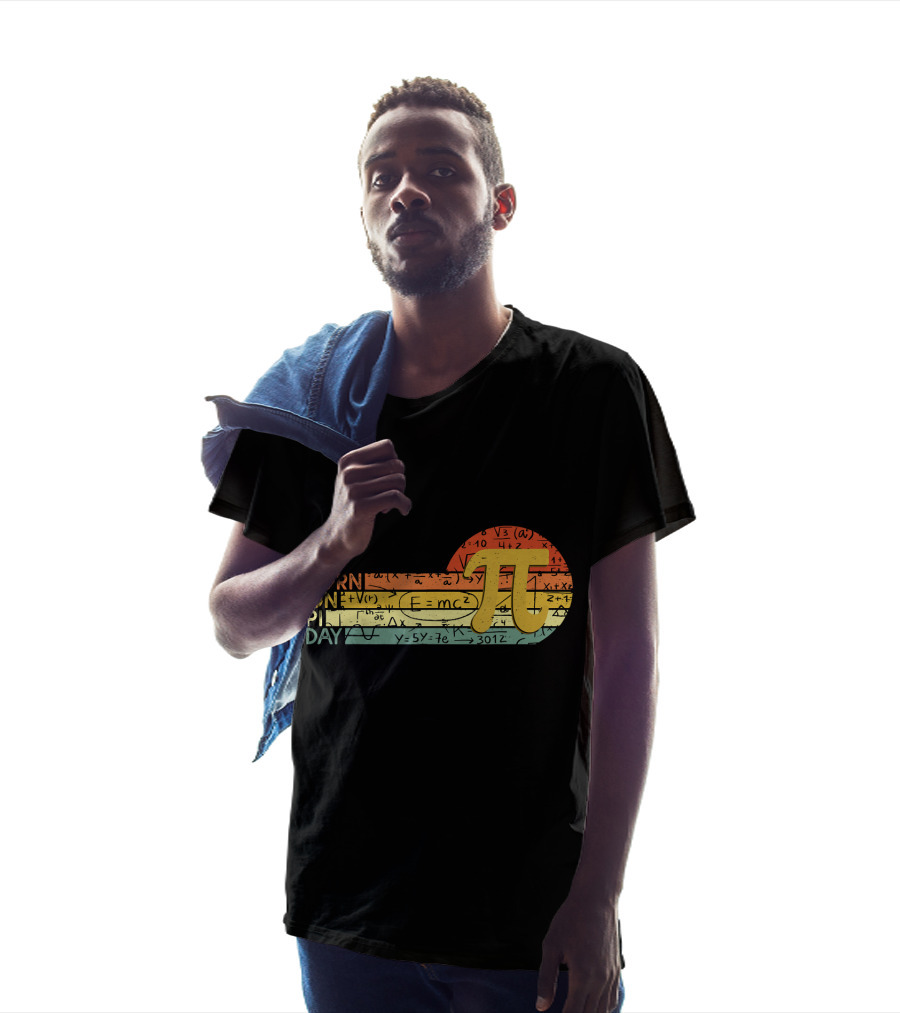 Born On Pi Day Math Equations Vintage Sunset Pi T-Shirt