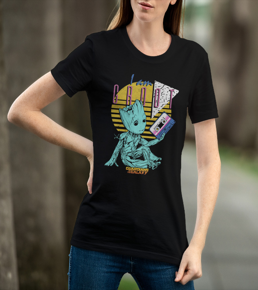 I Am Groot Guardians Of The Galaxy Mixtape T-Shirt