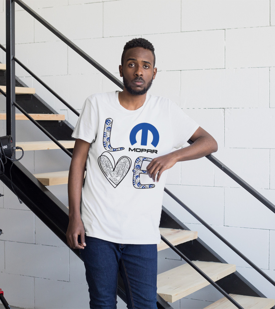 LOVE Mopar Emblem Blue T-Shirt