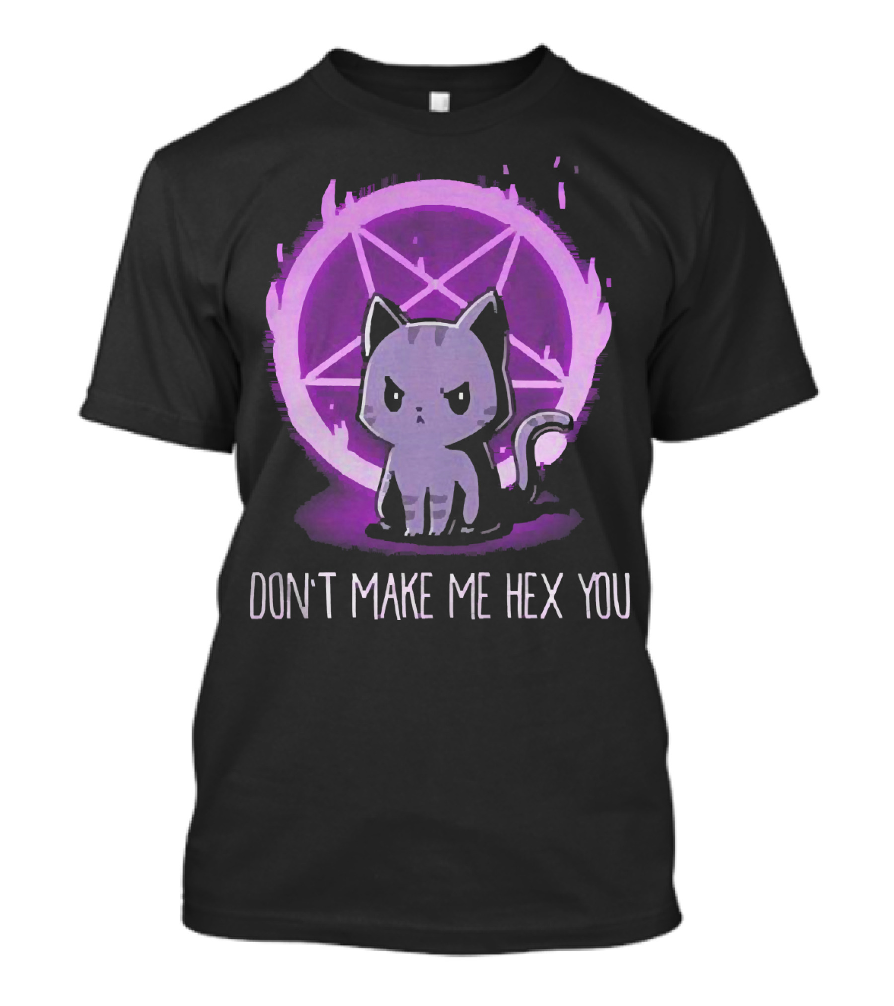 Don't Make Me Hex You Cat With Pentagram T-Shirt