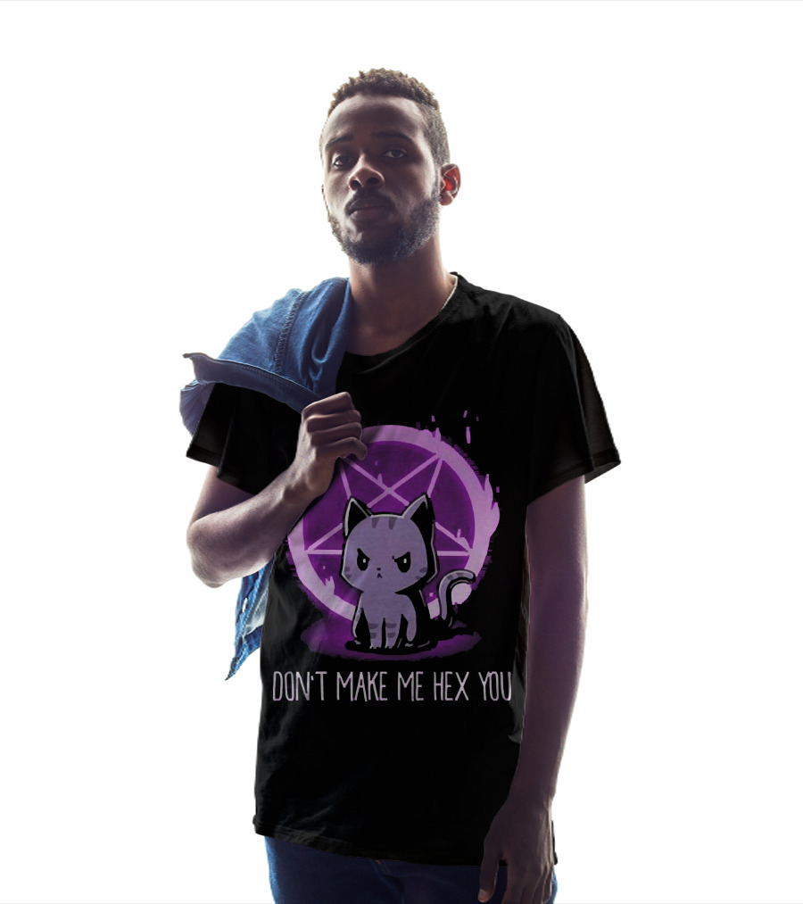 Don't Make Me Hex You Cat With Pentagram T-Shirt