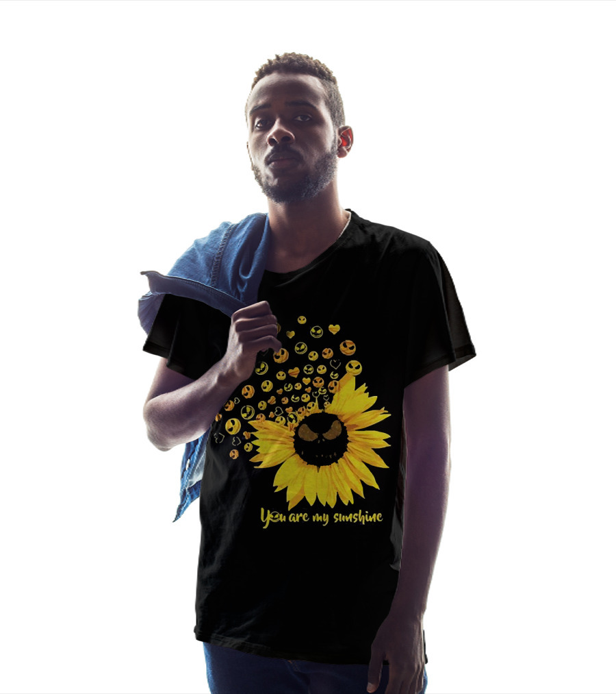 Jack Skellington Sunflower You Are My Sunshine Emojis T-Shirt