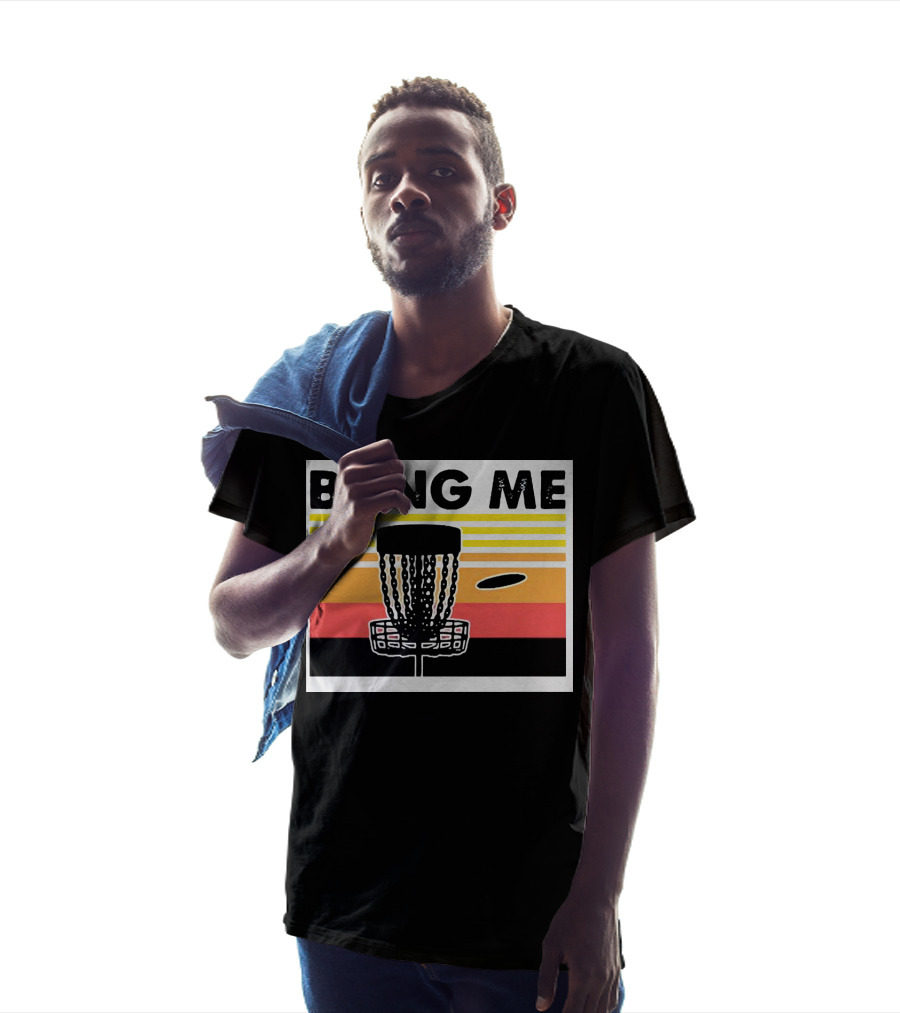 Bang Me Disc Golf Retro Basket And Disc T-Shirt