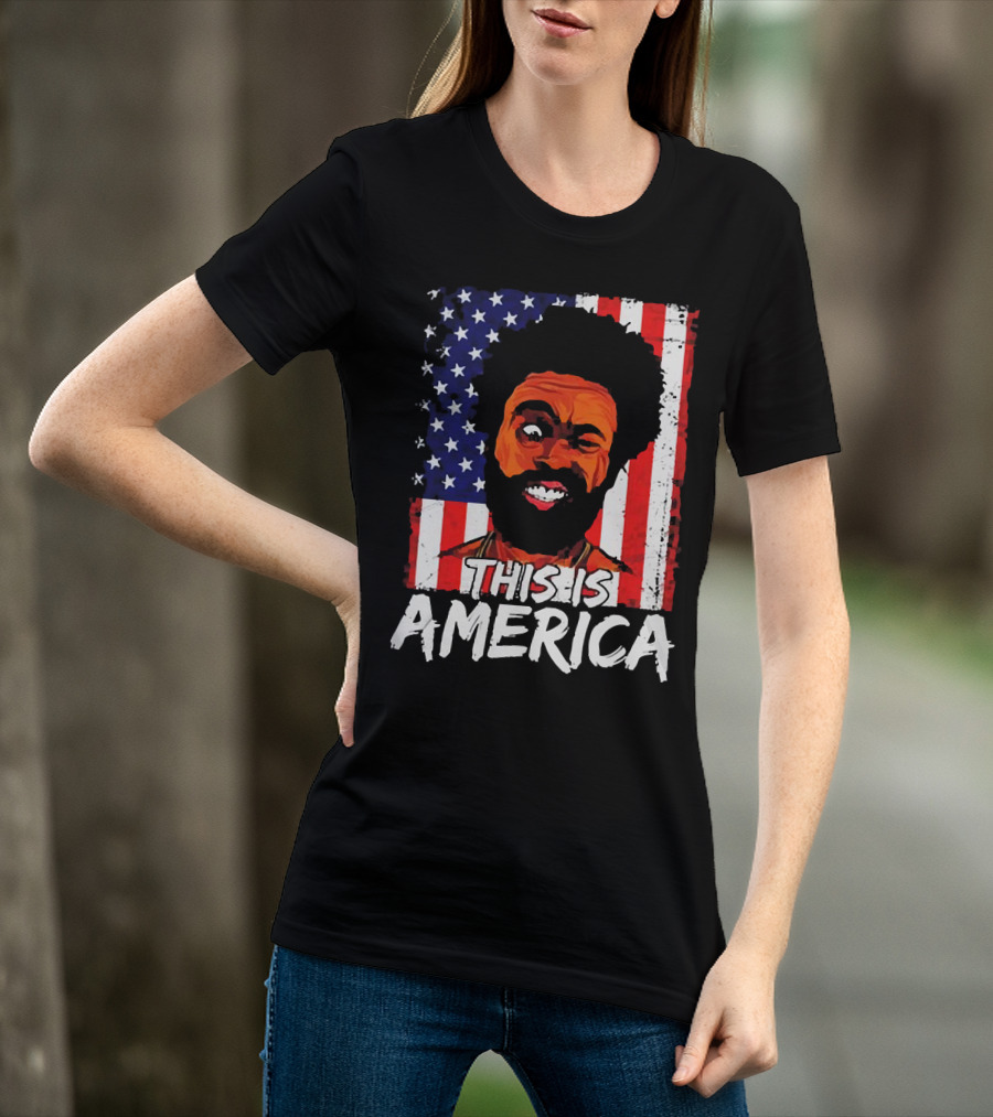This Is America USA Flag Childish Gambino T-Shirt