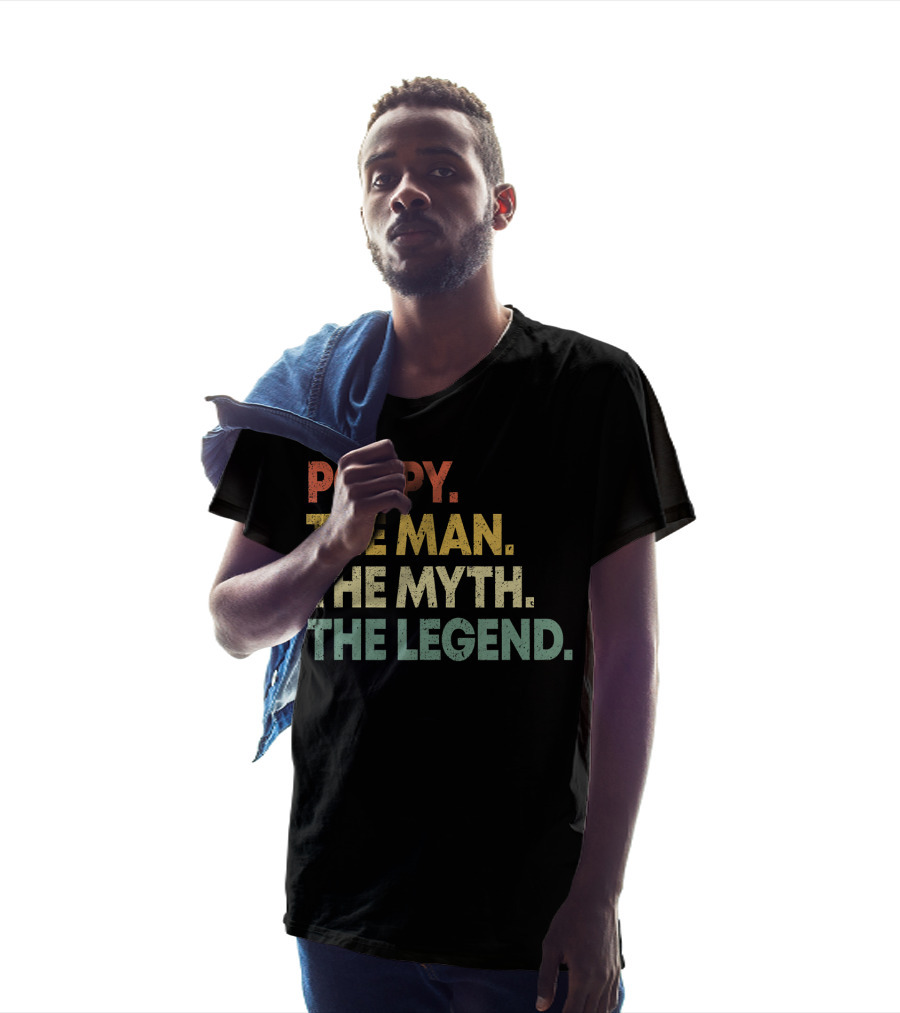 Poppy The Man The Myth The Legend Grandpa Gift For Men T-Shirt