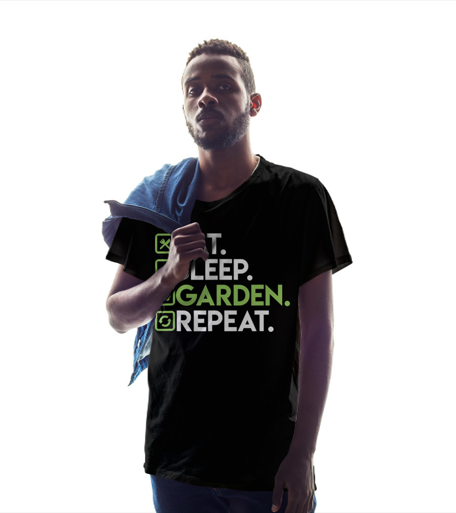 Eat Sleep Garden Repeat Gardening For Gardeners Enthusiasts T-Shirt