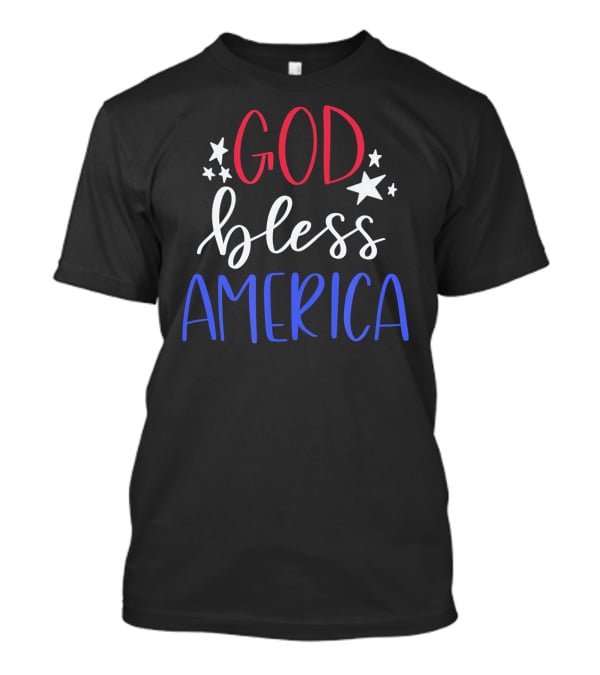 God Bless America Patriotic Stars USA T-Shirt