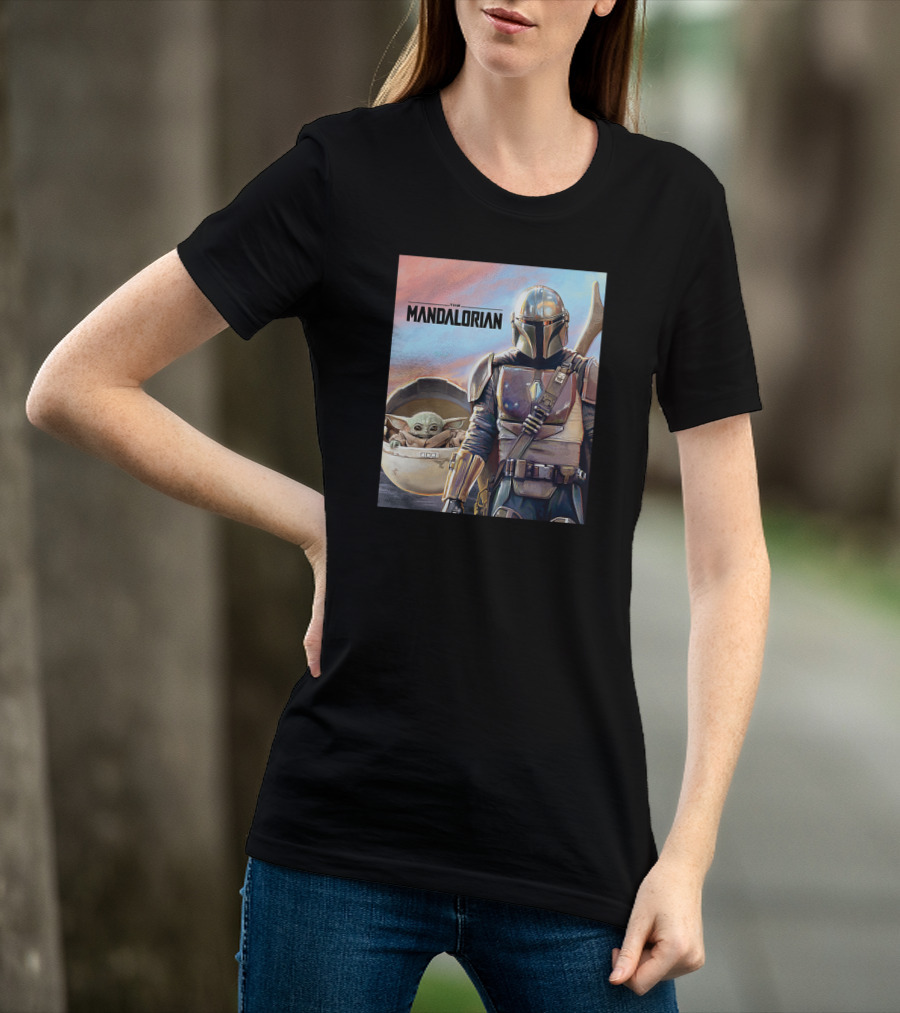 The Mandalorian Star Wars The Child Painting Scene T-Shirt
