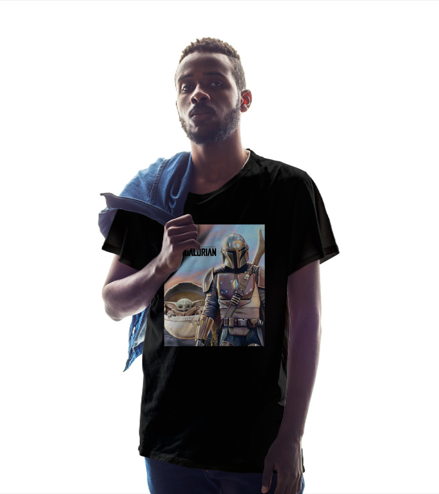 The Mandalorian Star Wars The Child Painting Scene T-Shirt