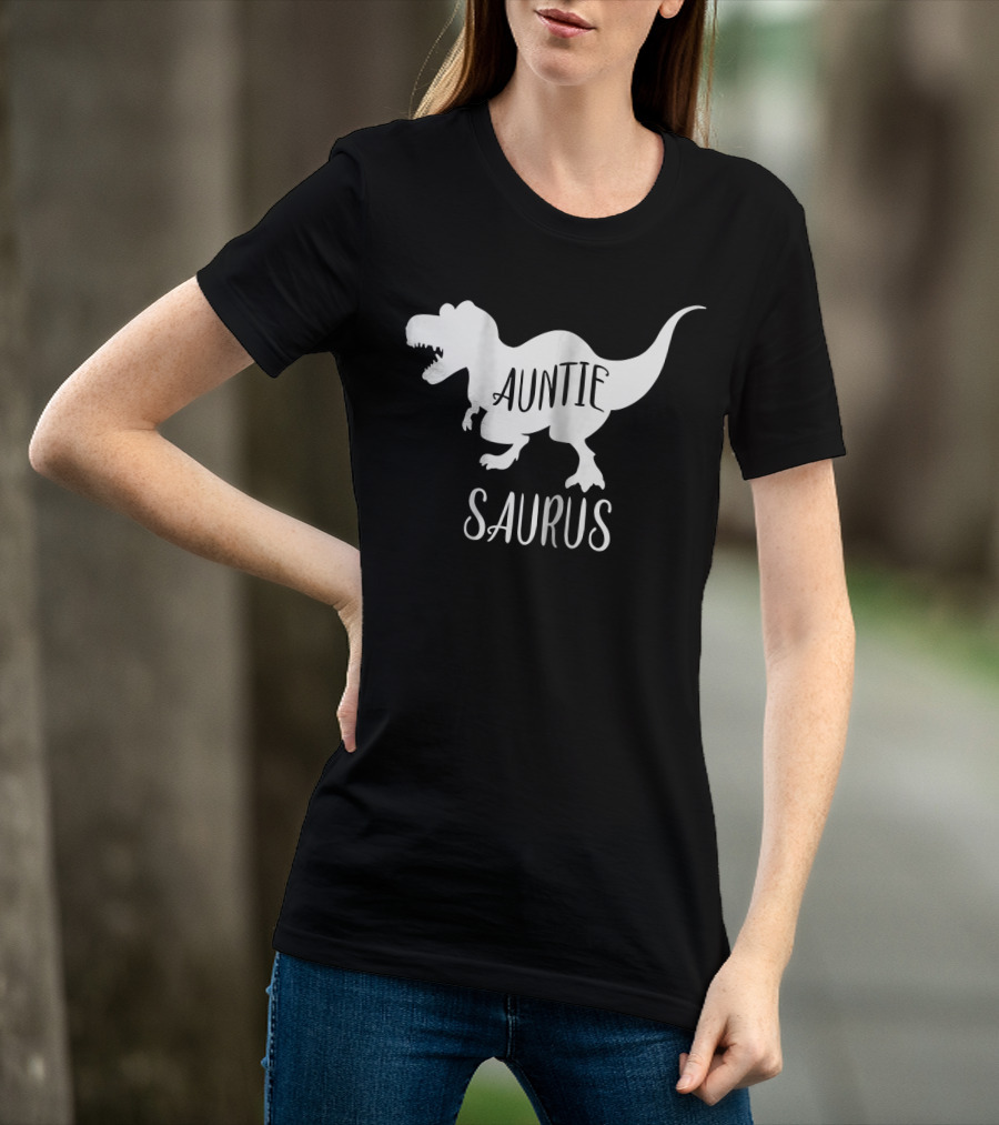 Auntie Saurus Dinosaur Family Matching Aunt T-Shirt