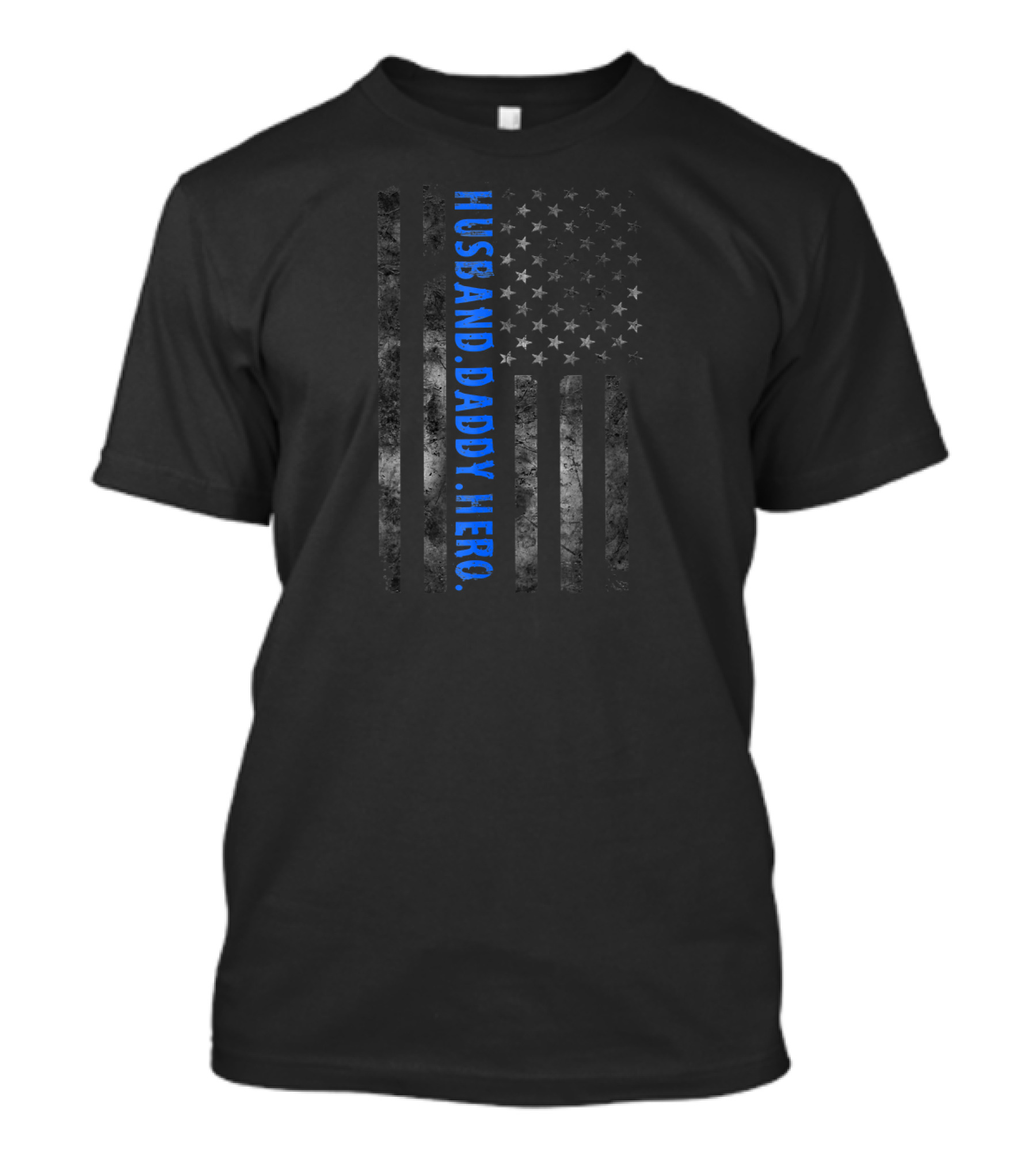 Husband Daddy Hero Thin Blue Line Police Officer Sheriff Deputy T-Shirt