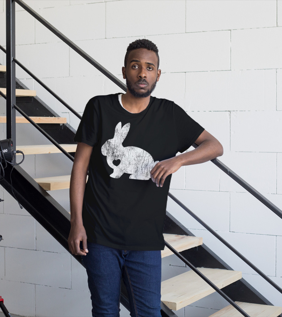 Love Heart Bunny Rabbit Lover Animal Pet Owner Easter T-Shirt