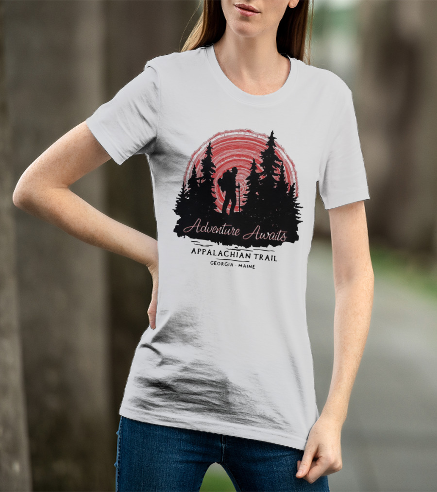 Adventure Awaits Appalachian Trail Georgia Maine T-Shirt