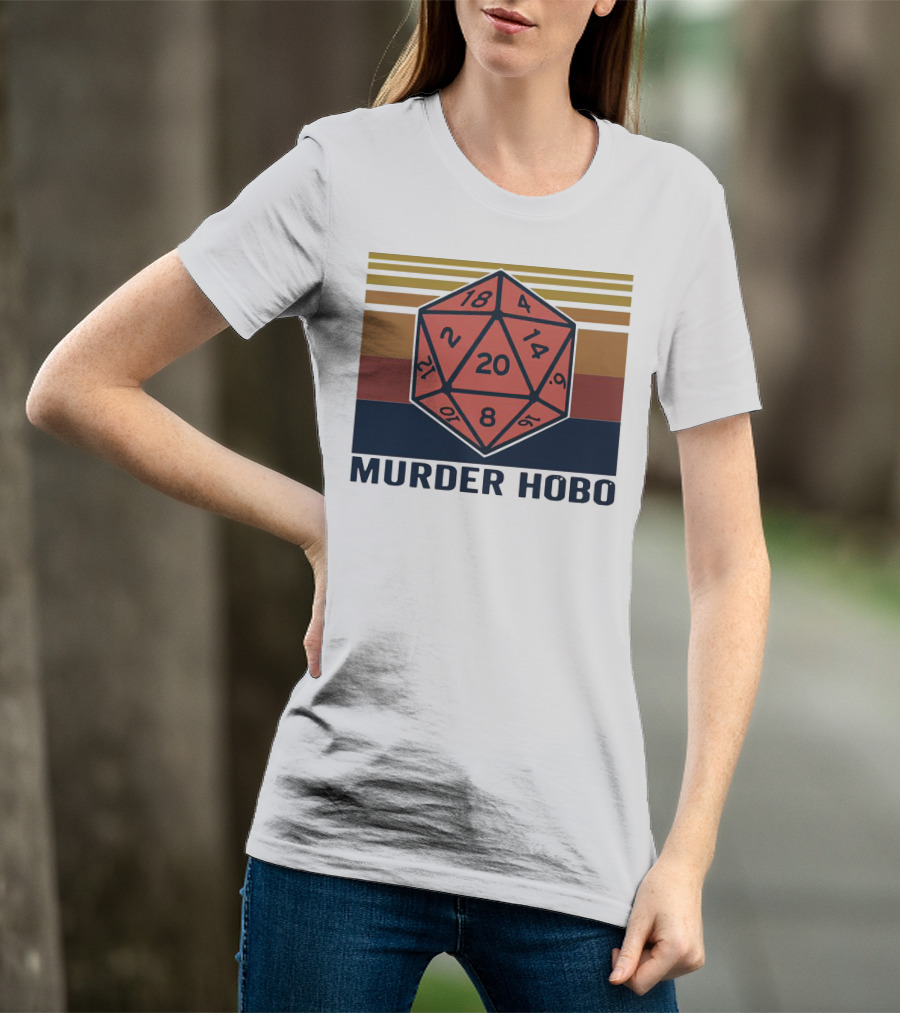 Murder Hobo D20 Dice Vintage RPG T-Shirt
