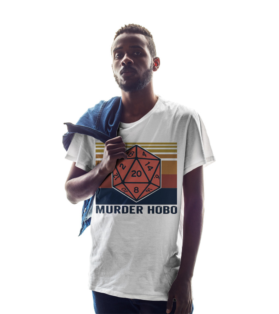 Murder Hobo D20 Dice Vintage RPG T-Shirt
