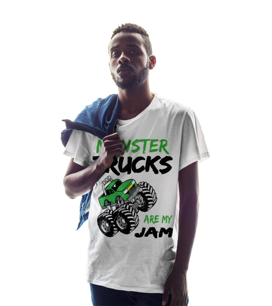 Monster Trucks Are My Jam Classic Green Racing Adventure T-Shirt