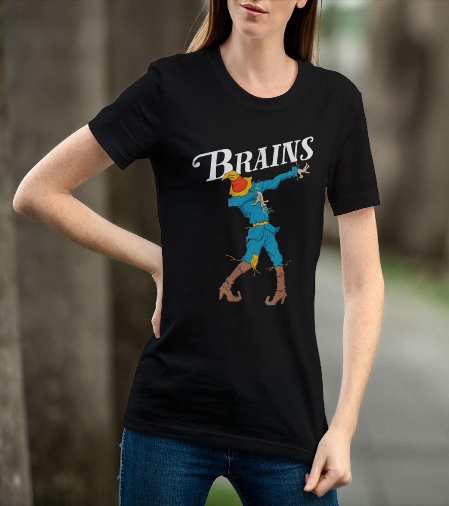 Brains Dabbing Scarecrow Oz Wizard T-Shirt