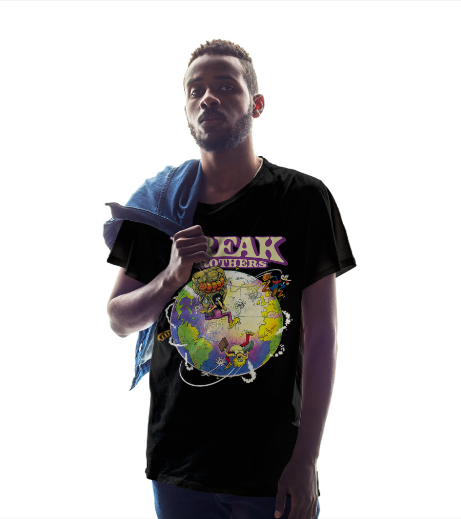 Freak Brothers World Adventures With Cartoon Characters T-Shirt