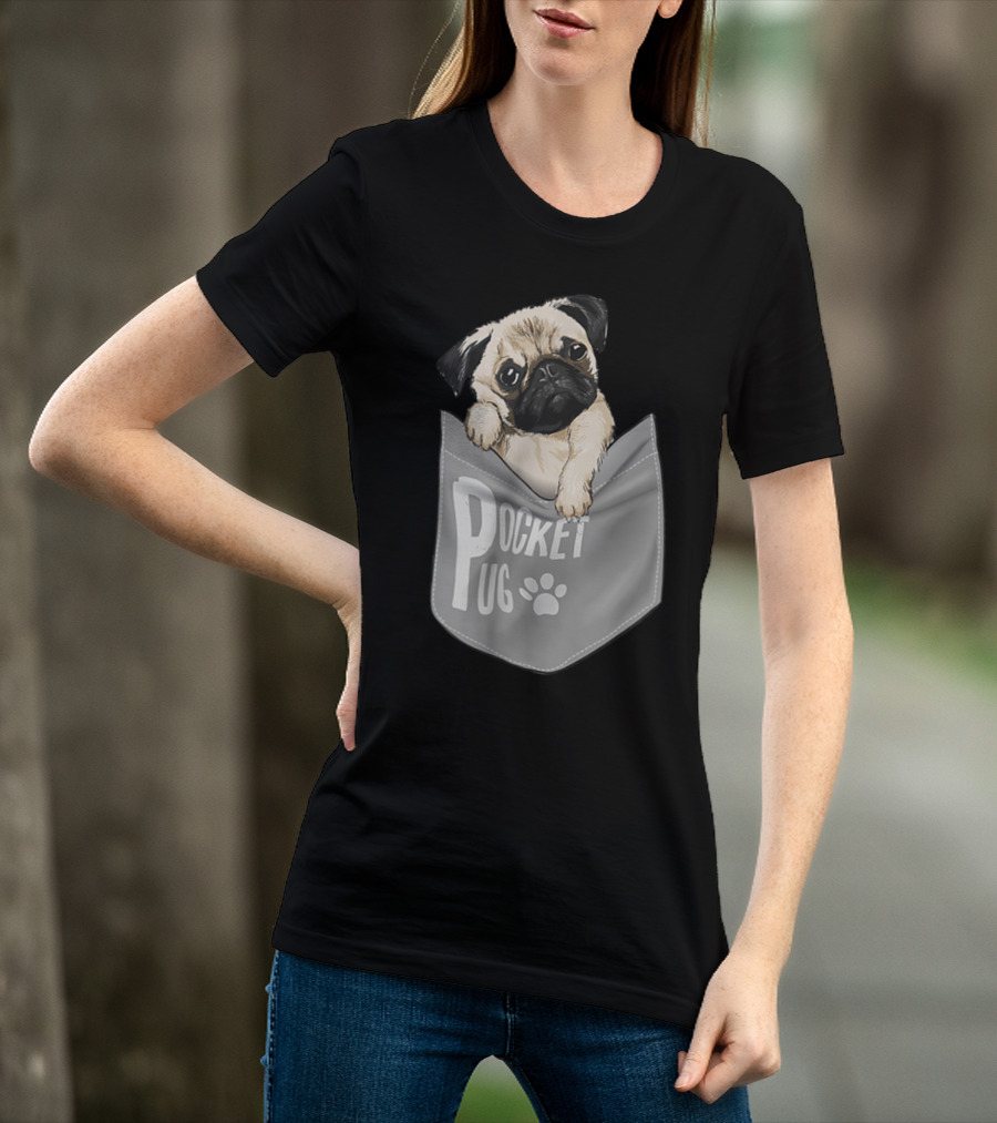 Pocket Pug Funny Cute Dog Pug T-Shirt