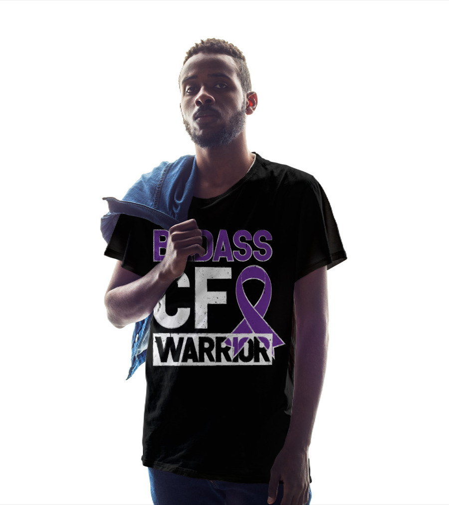 Badass Cf Warrior Cystic Fibrosis Awareness T-Shirt