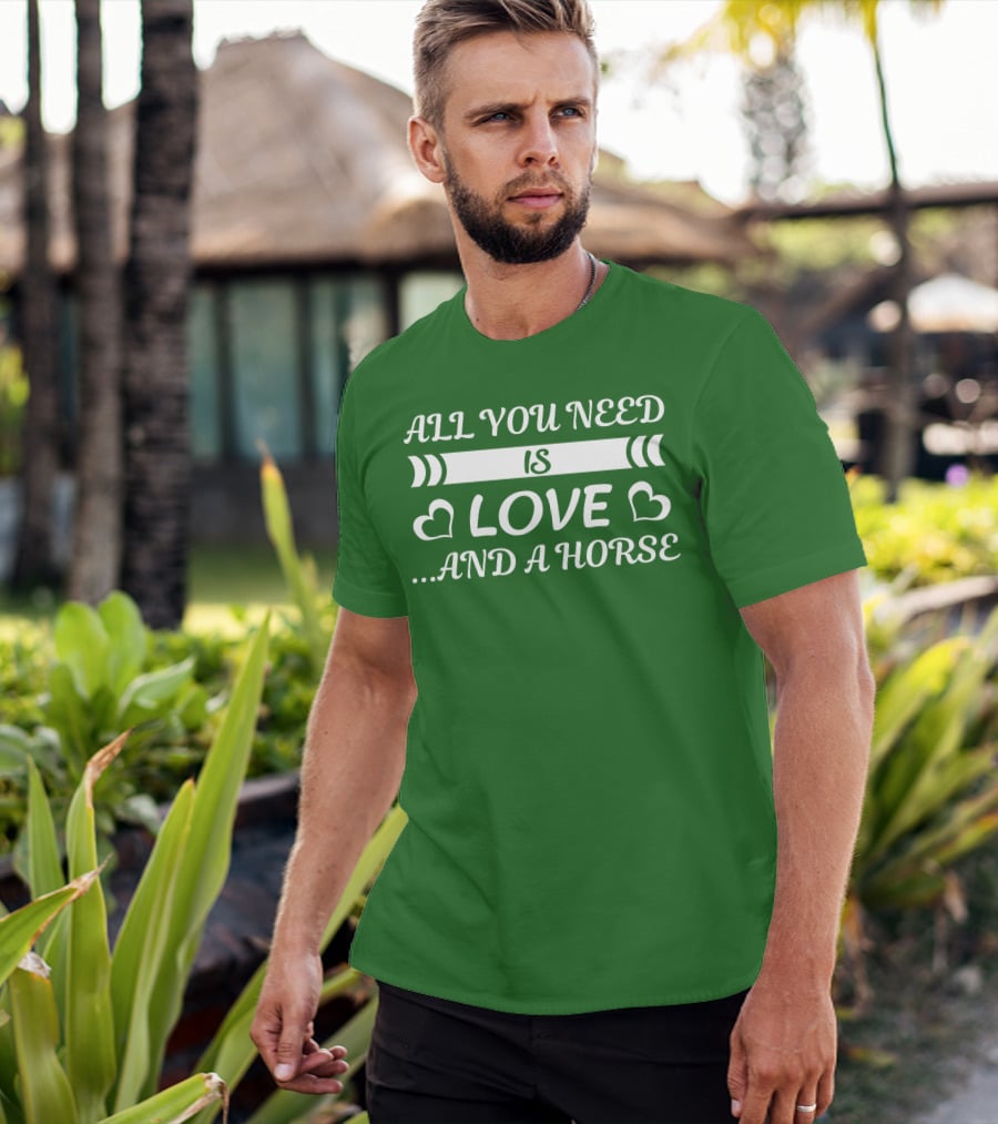 All You Need Is Love And A Horse All I Want For Christmas Are Gains T-Shirt