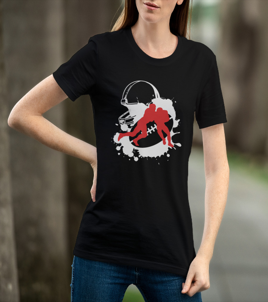 American Football Helmet Tackle Splash T-Shirt